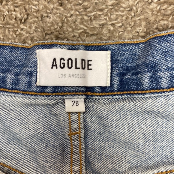 AGOLDE Criss Cross Asymmetrical Jean Shorts - Picture 3 of 6